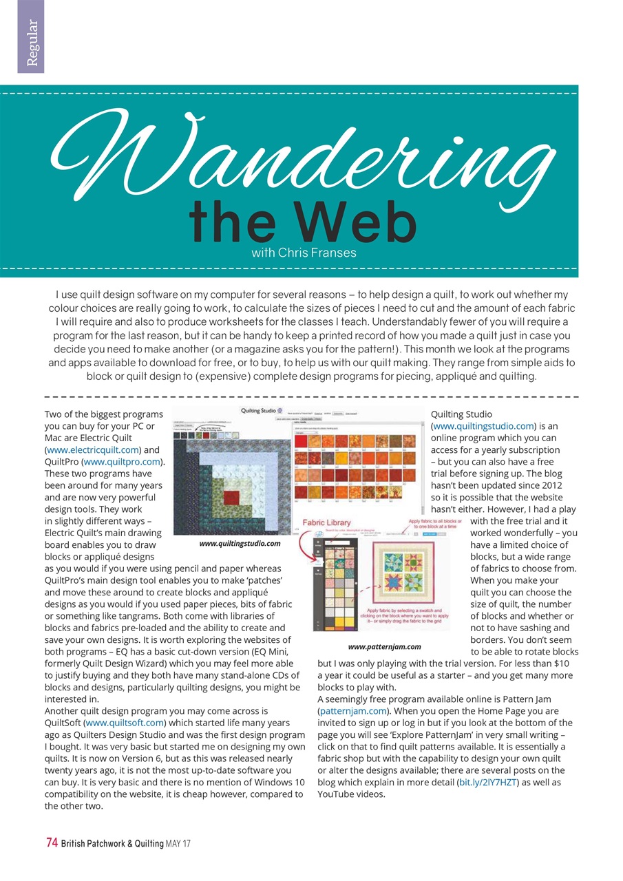 Patchwork and Quilting Preview Pages