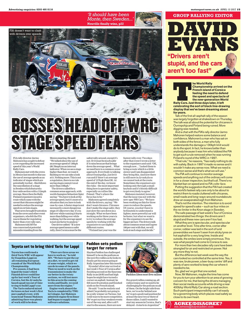 Motorsport News Preview Pages