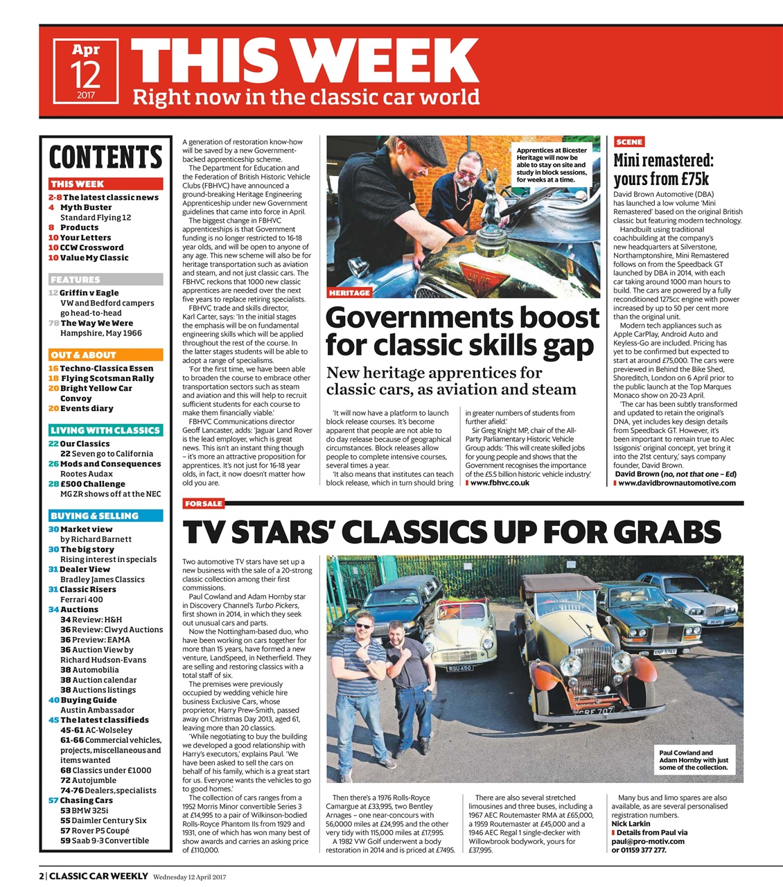 Classic Car Weekly Preview Pages