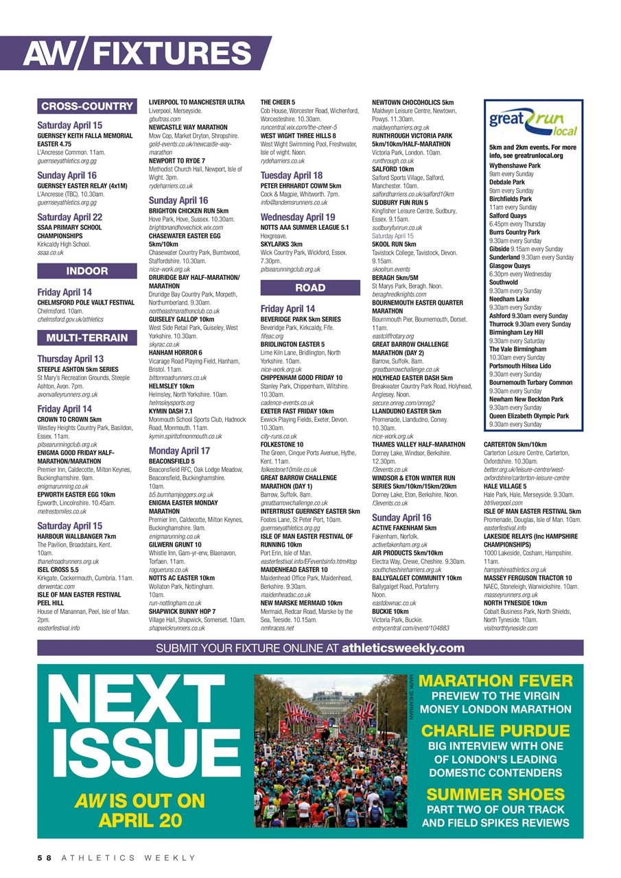 AW – Athletics Weekly Magazine Preview Pages