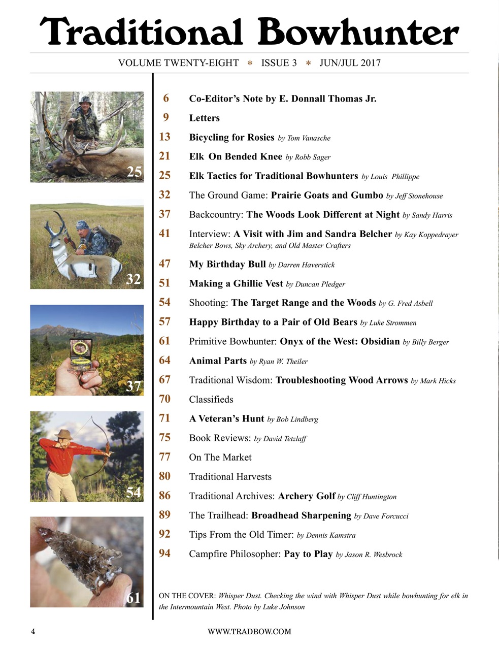 Traditional Bowhunter Magazine Preview Pages
