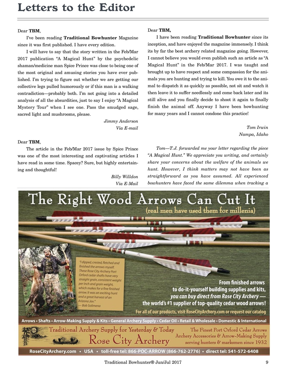 Traditional Bowhunter Magazine Preview Pages