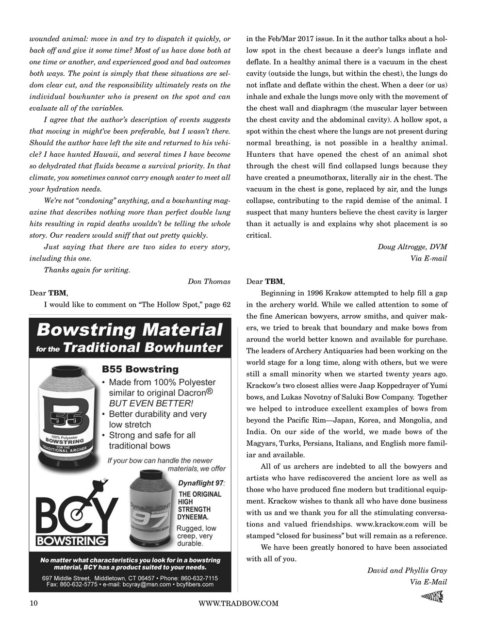 Traditional Bowhunter Magazine Preview Pages