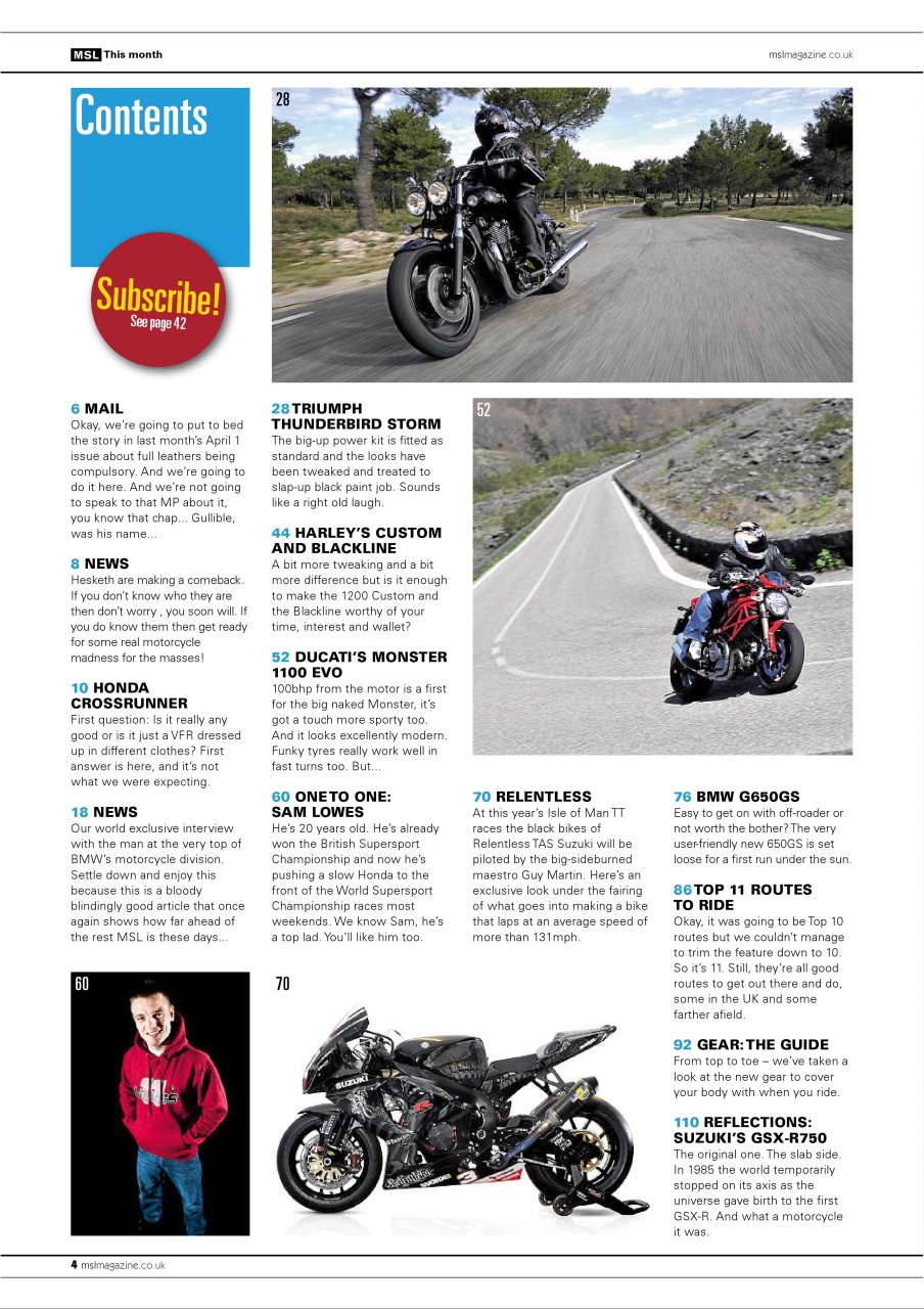Motorcycle Sport & Leisure Preview Pages