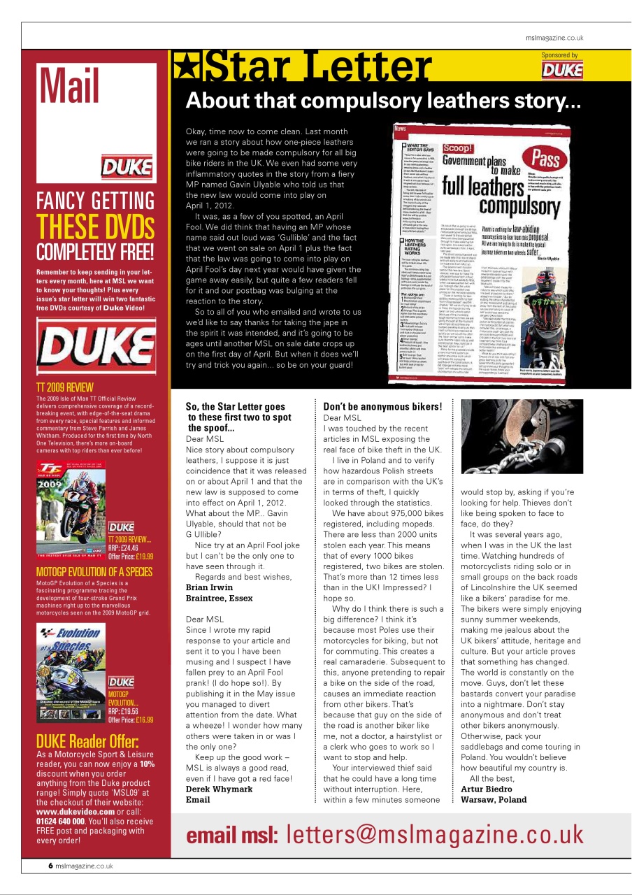Motorcycle Sport & Leisure Preview Pages