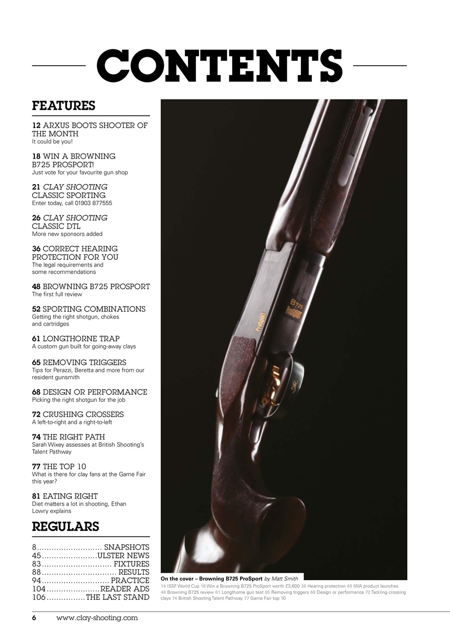 Clay Shooting Preview Pages