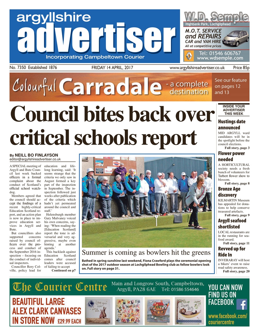 Argyllshire Advertiser Preview Pages