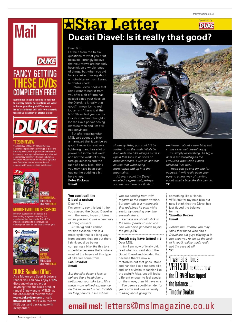 Motorcycle Sport & Leisure Preview Pages