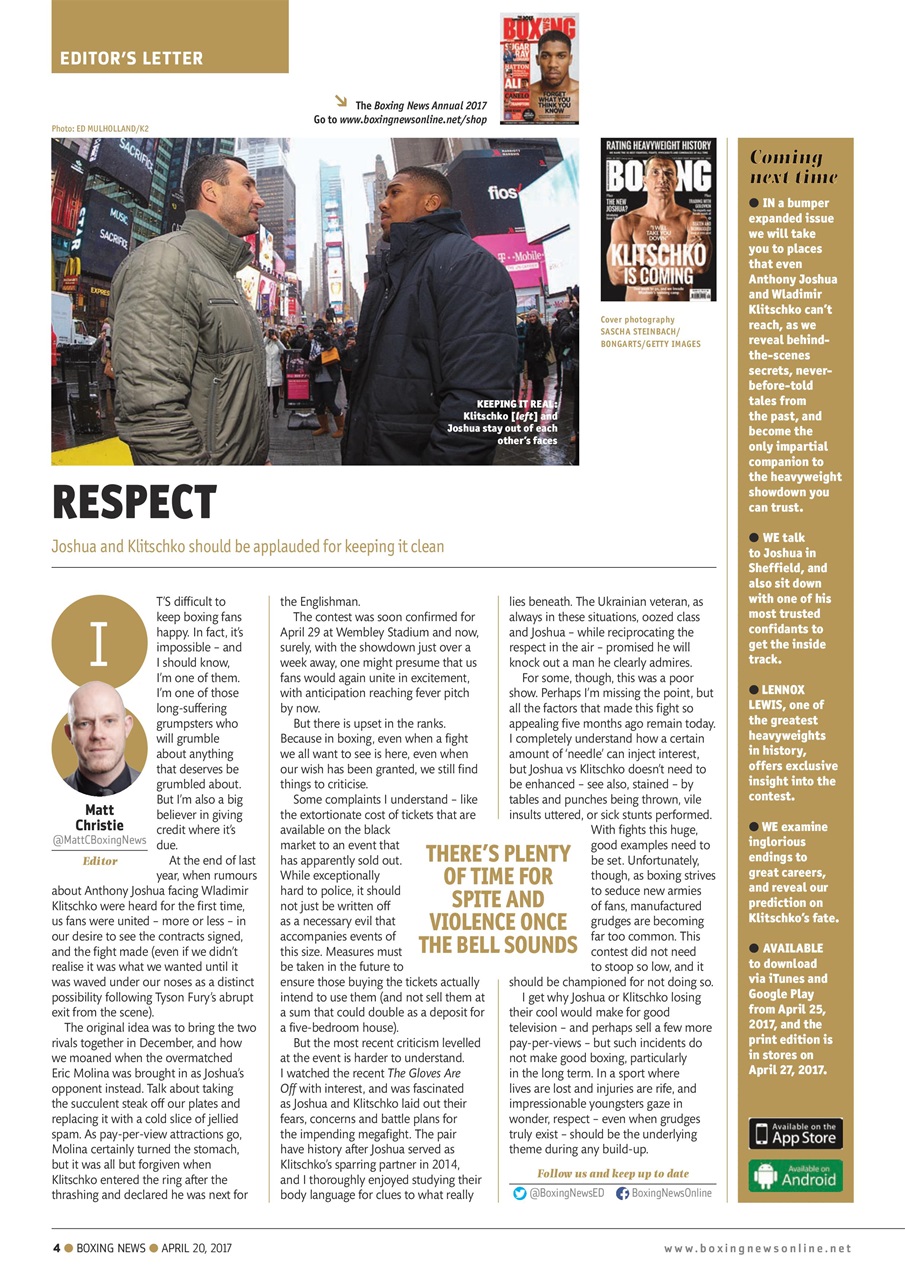 Boxing News Preview Pages
