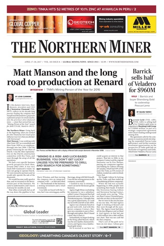 The Northern Miner issue Vol. 103 No. 8