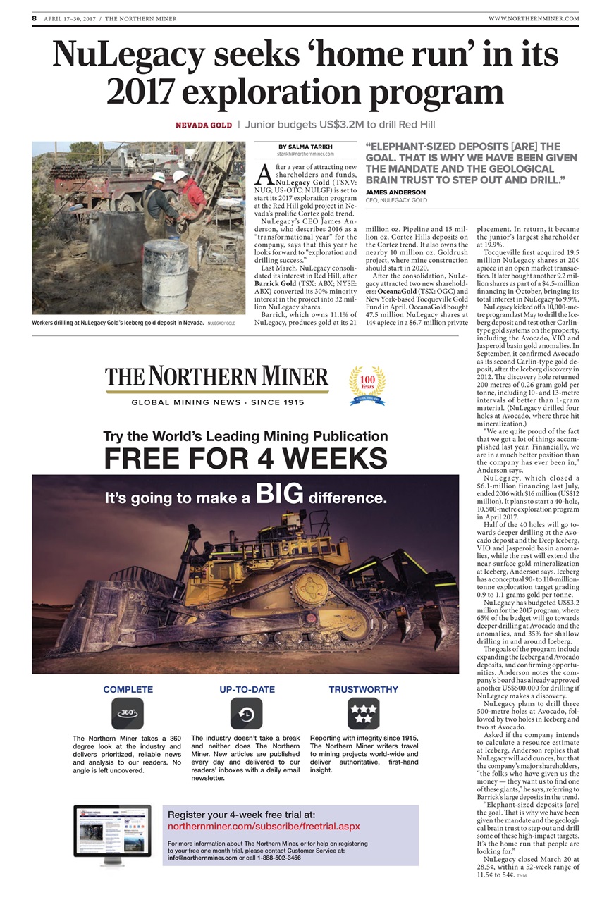 The Northern Miner Preview Pages