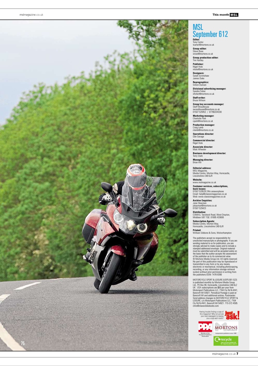 Motorcycle Sport & Leisure Preview Pages
