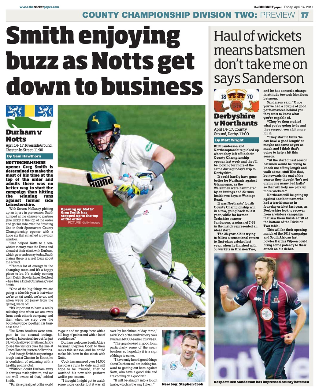 The Cricket Paper Preview Pages