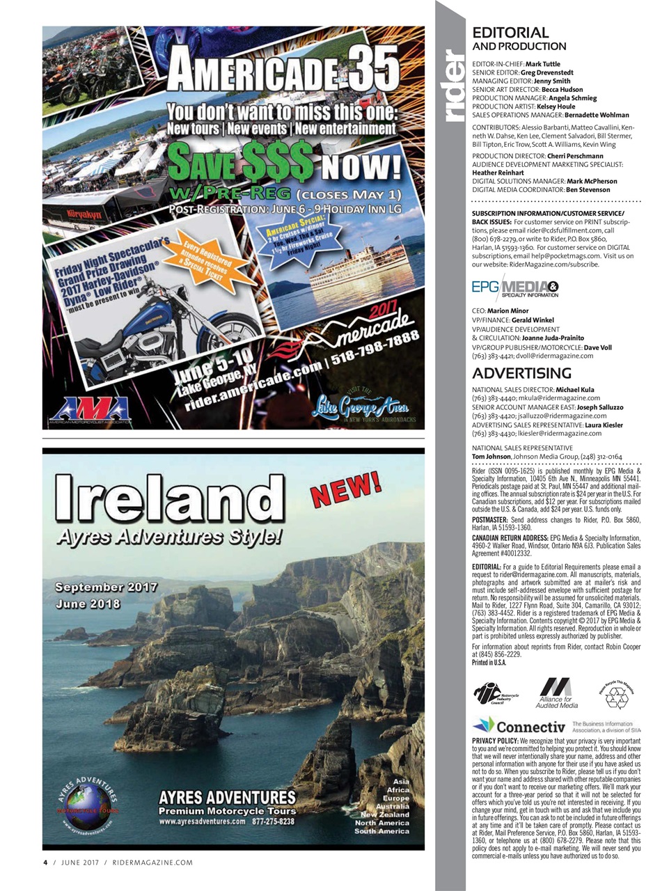 Rider Magazine Preview Pages