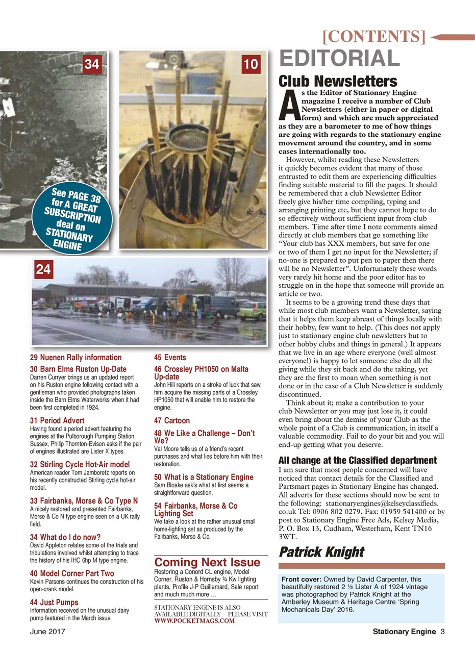 Stationary Engine Preview Pages