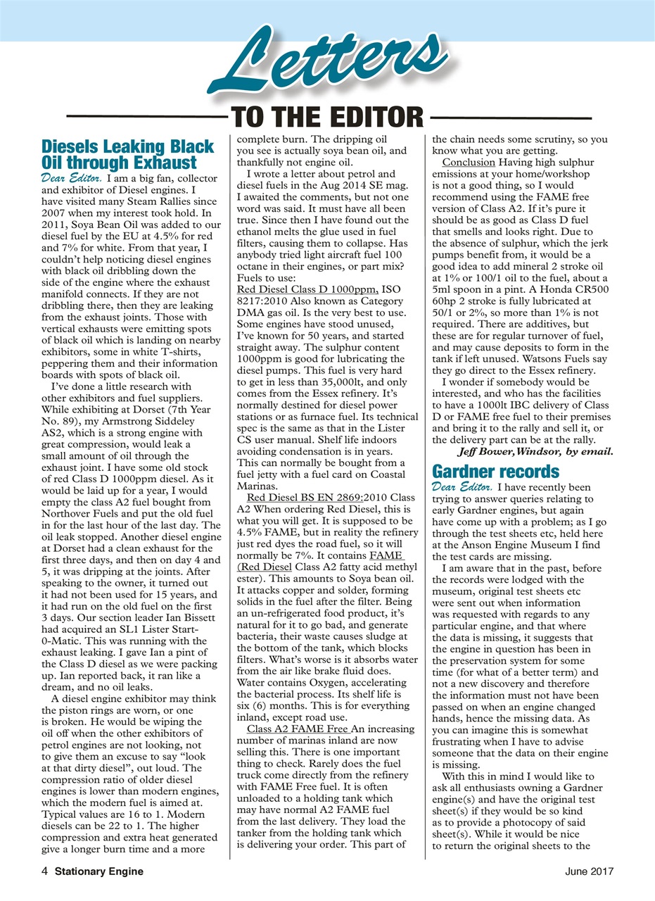 Stationary Engine Preview Pages