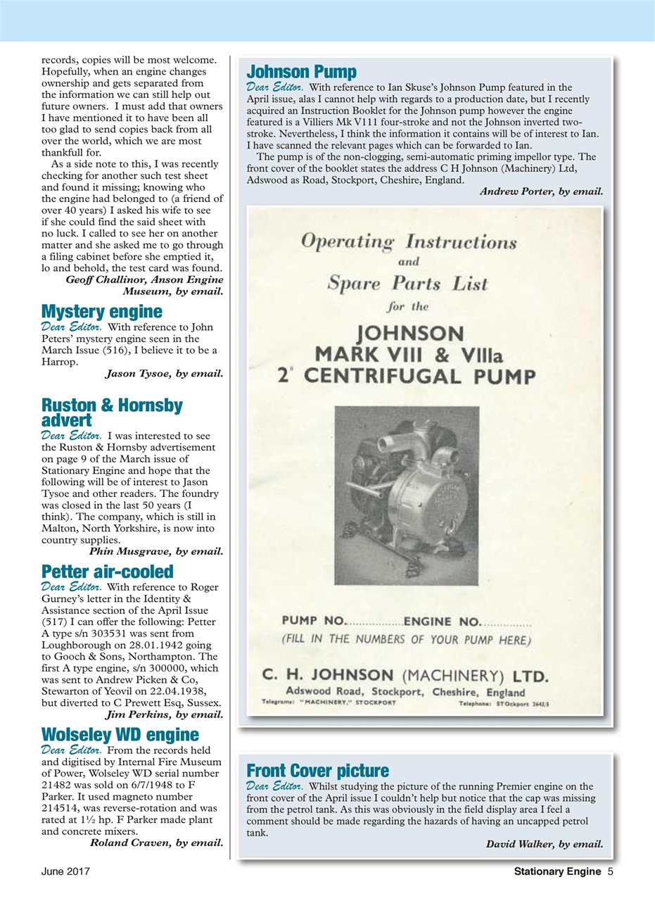 Stationary Engine Preview Pages