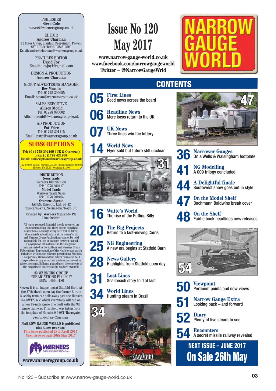 Narrow Gauge World Preview Pages