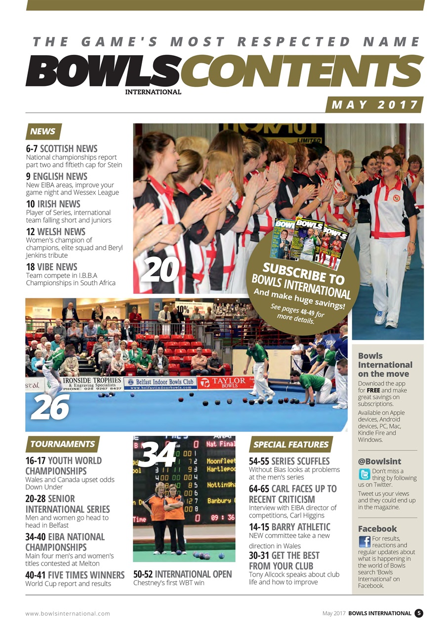 Bowls International Preview Pages