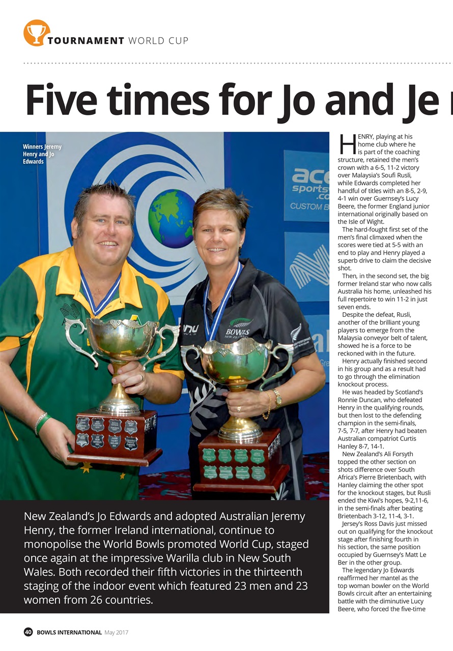 Bowls International Preview Pages