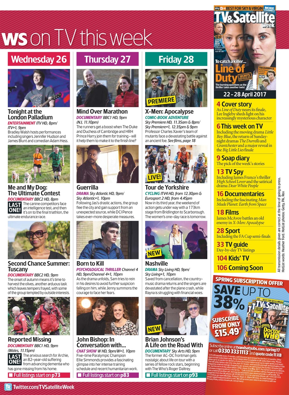 TV & Satellite Week Preview Pages