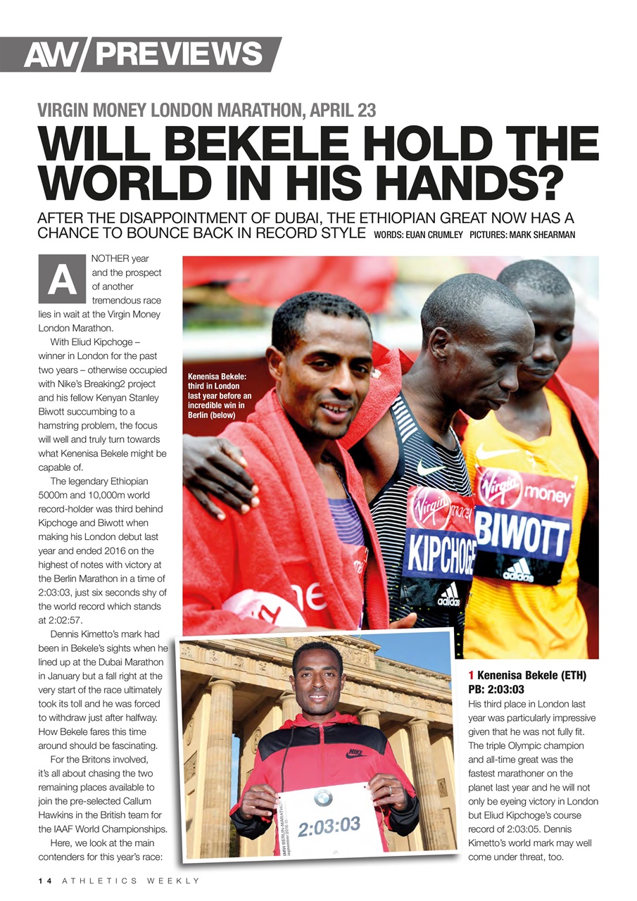 AW – Athletics Weekly Magazine Preview Pages