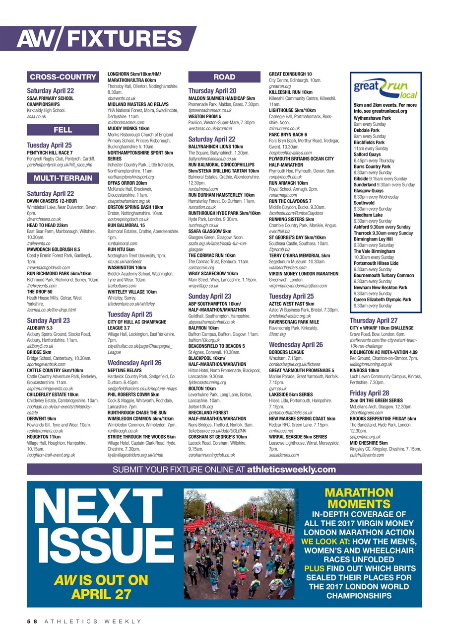 AW – Athletics Weekly Magazine Preview Pages