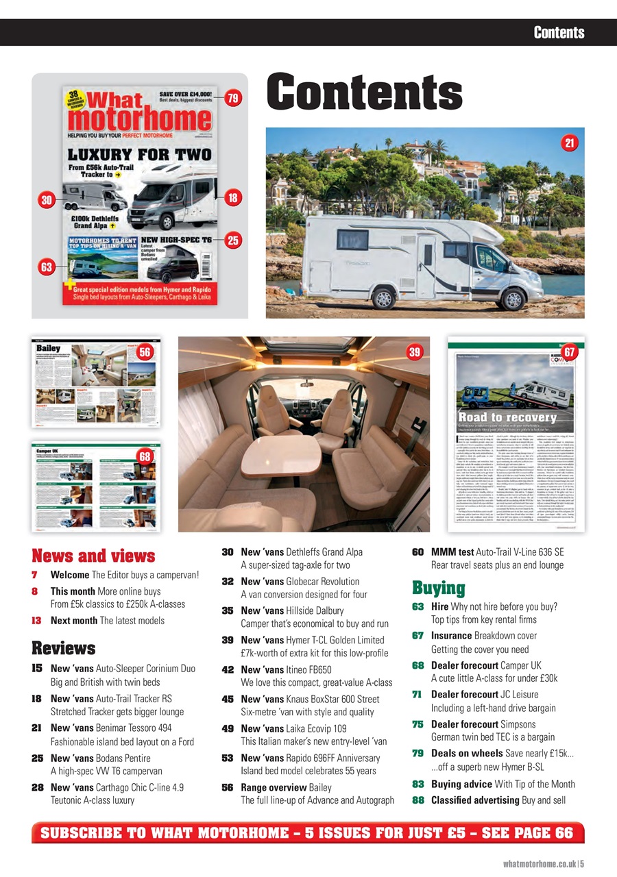 What Motorhome magazine Preview Pages