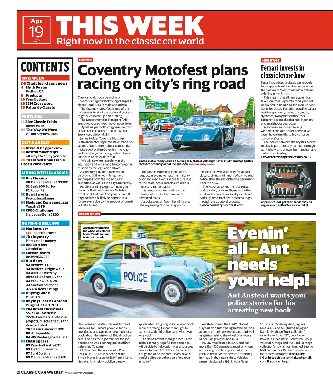 Classic Car Weekly Preview Pages