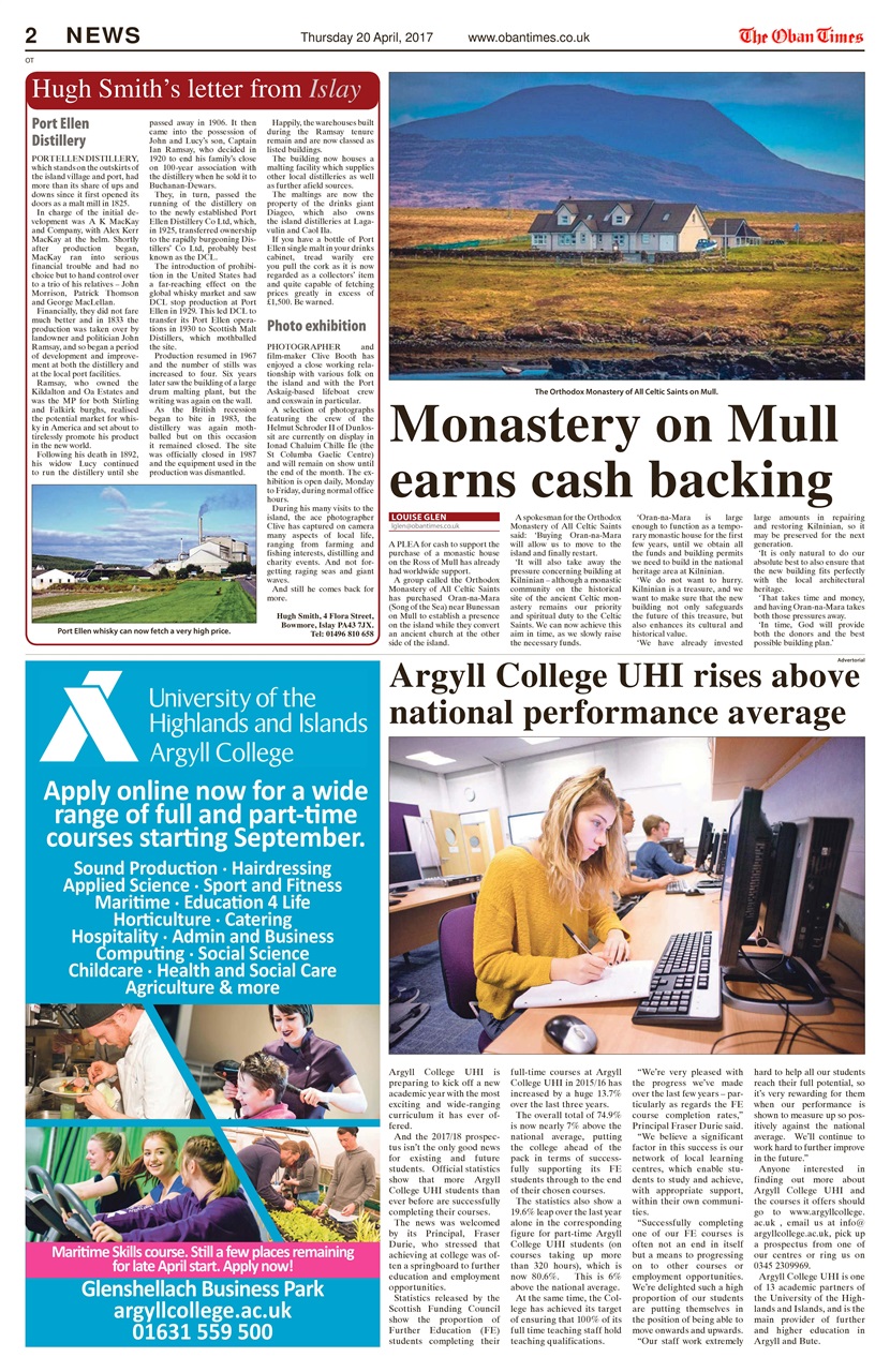 The Oban Times & Lochaber Times Preview Pages