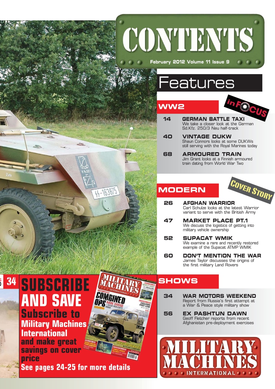 Military Machines International Preview Pages