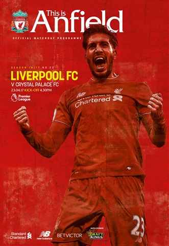 Liverpool FC Programmes issue Liverpool v CrystalPalace