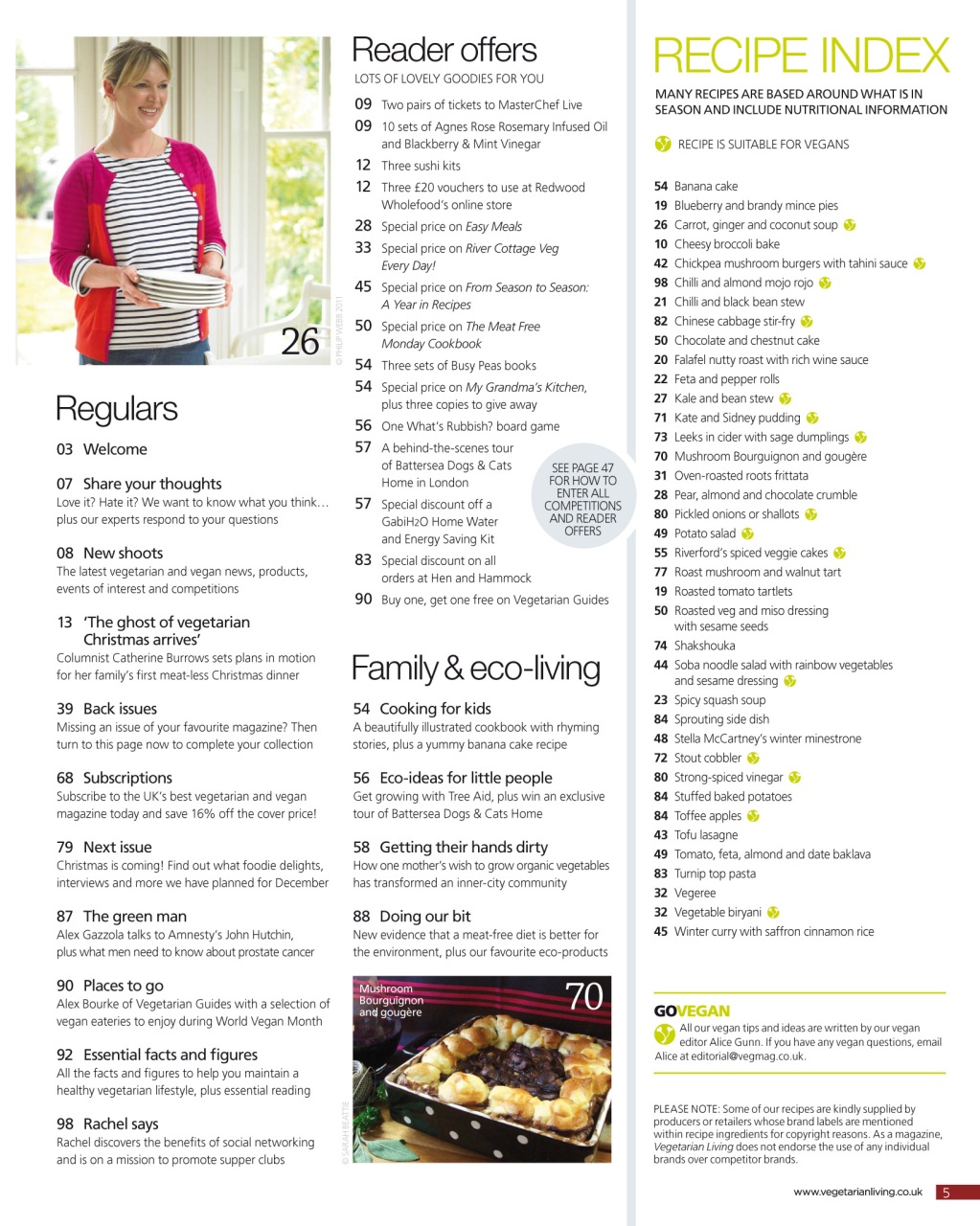 Vegetarian Living Preview Pages