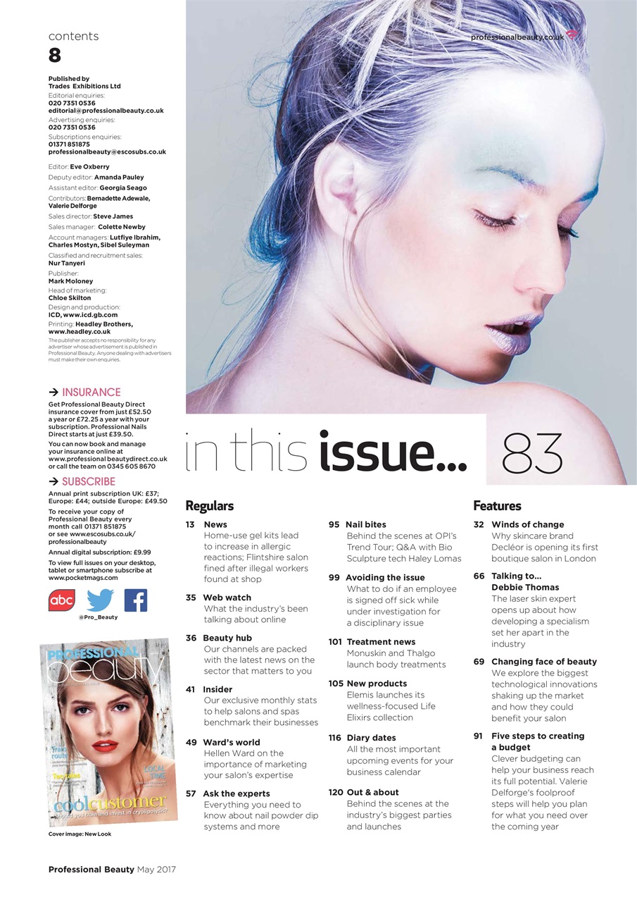 Professional Beauty Preview Pages