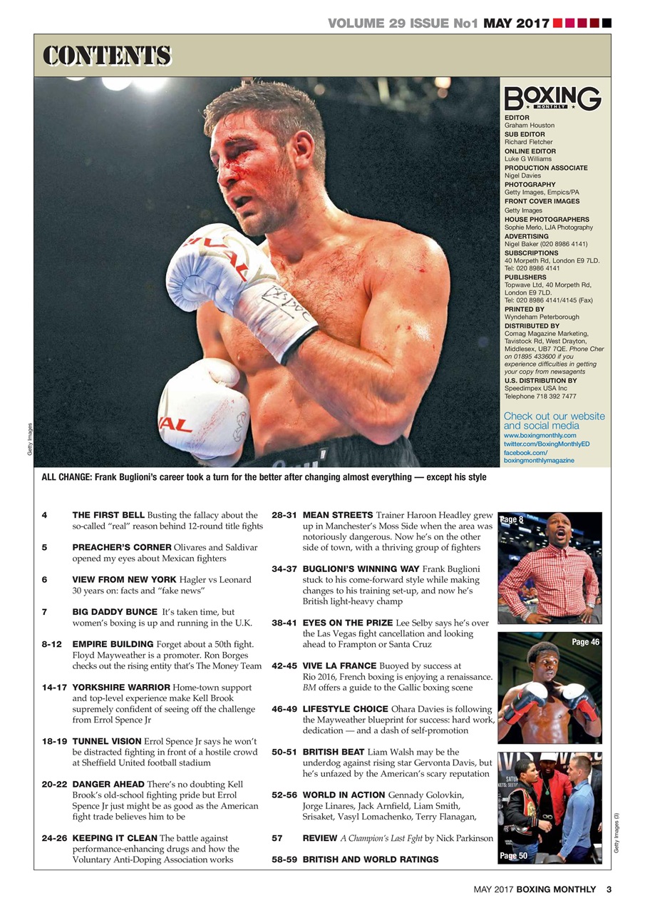 Boxing Monthly Preview Pages