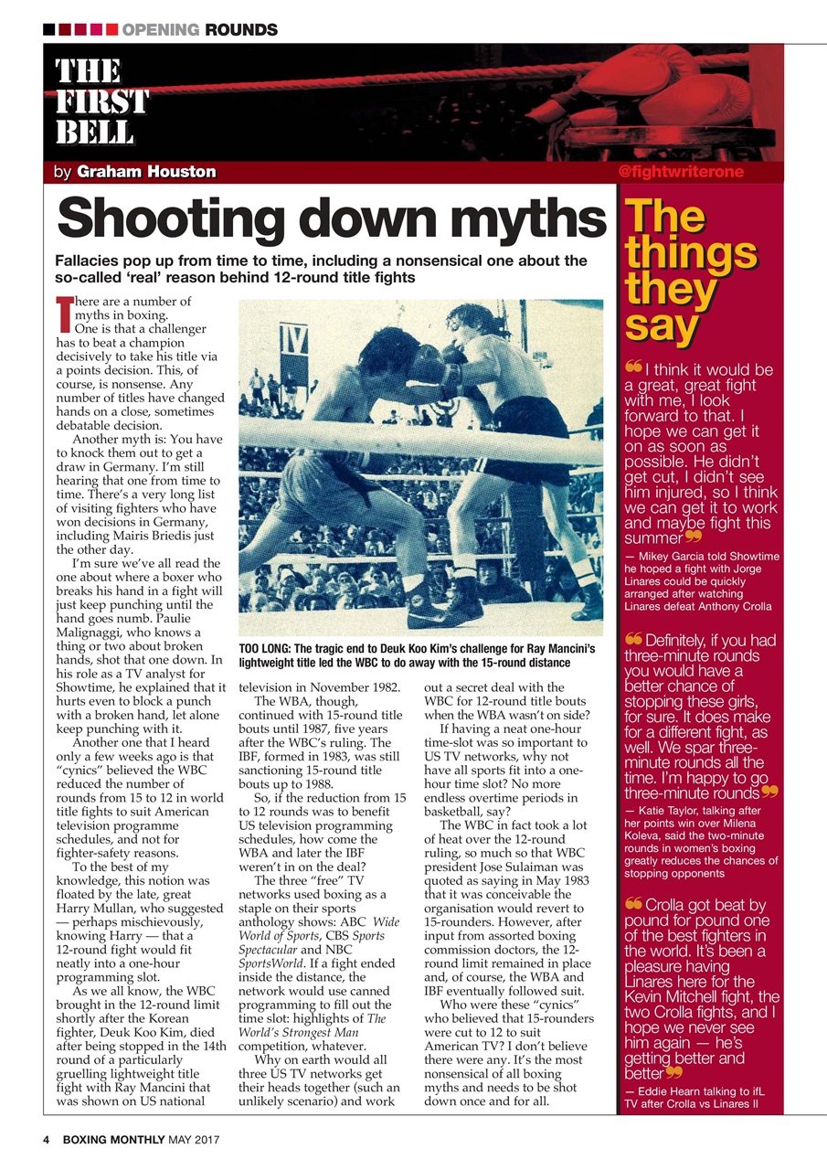 Boxing Monthly Preview Pages