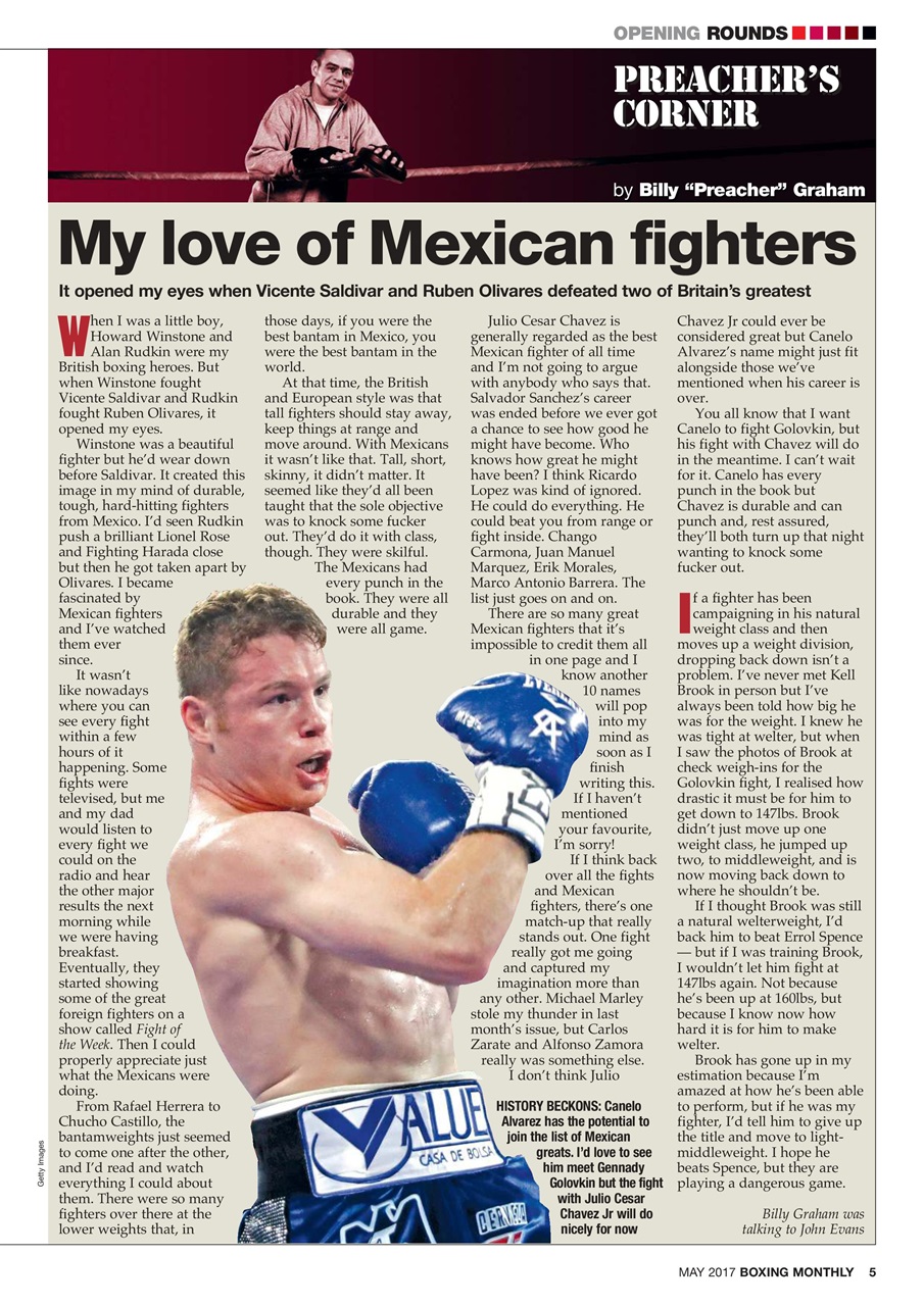 Boxing Monthly Preview Pages