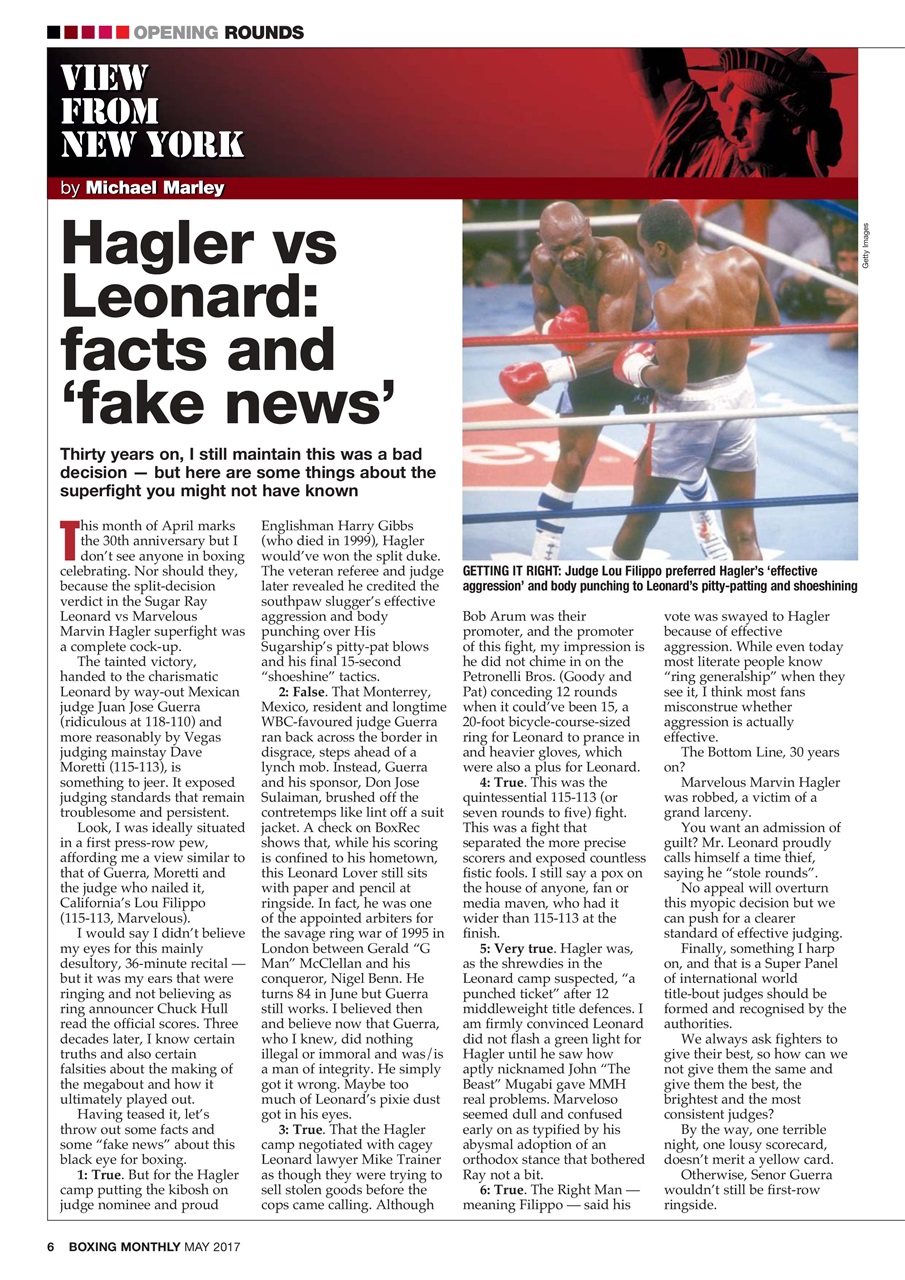 Boxing Monthly Preview Pages