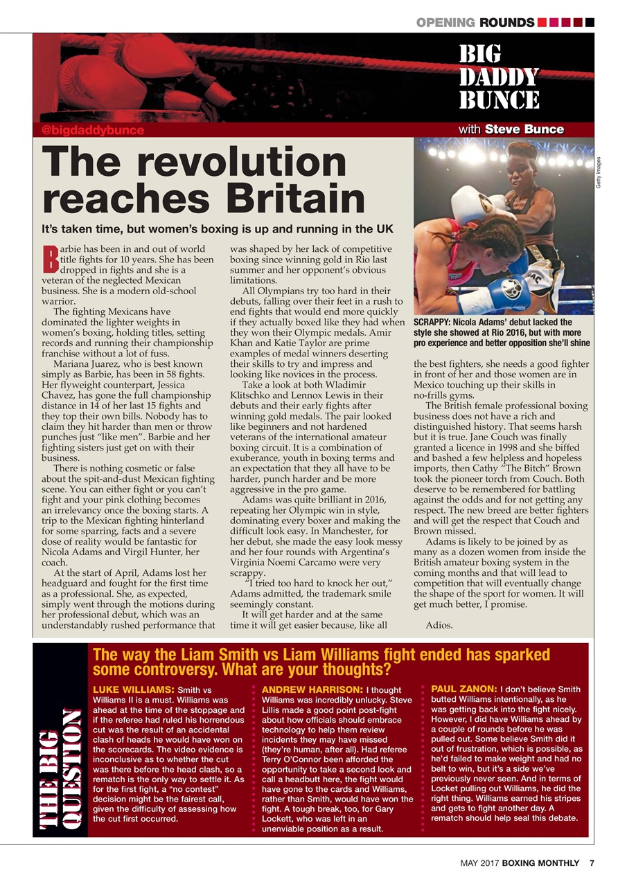 Boxing Monthly Preview Pages