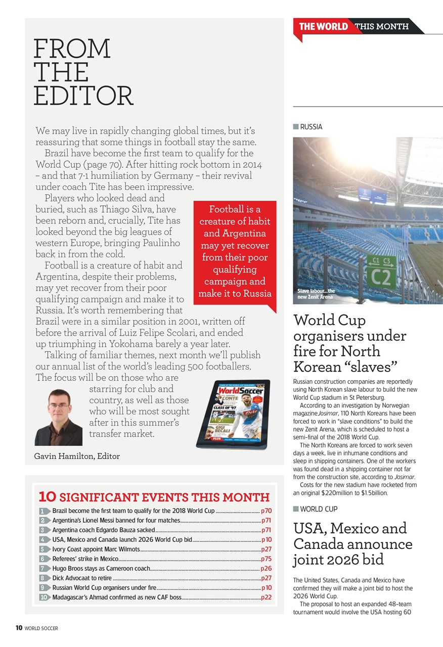 World Soccer Preview Pages