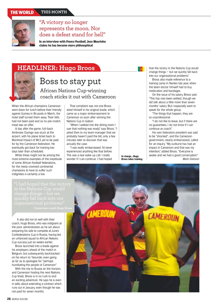 World Soccer Preview Pages