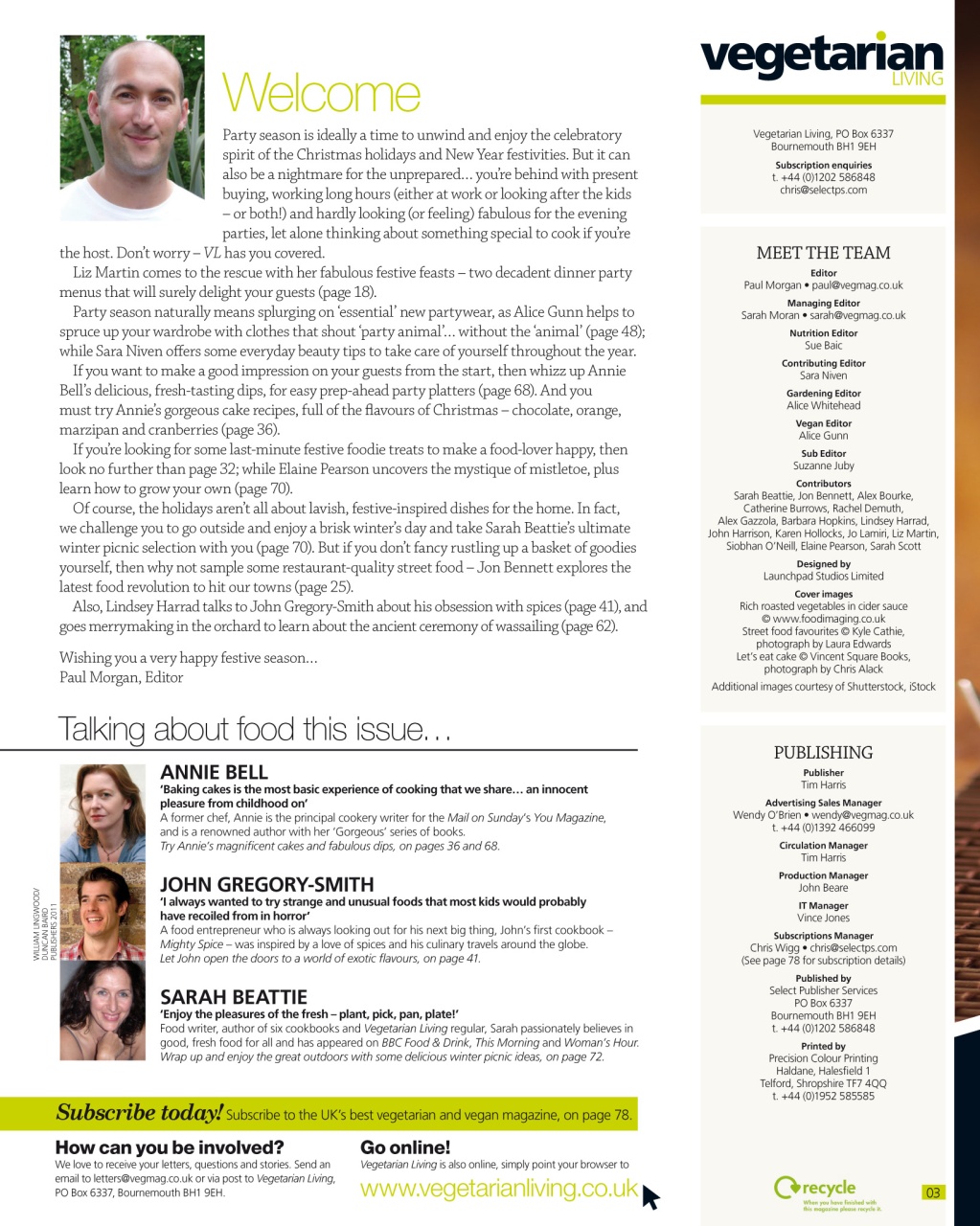 Vegetarian Living Preview Pages