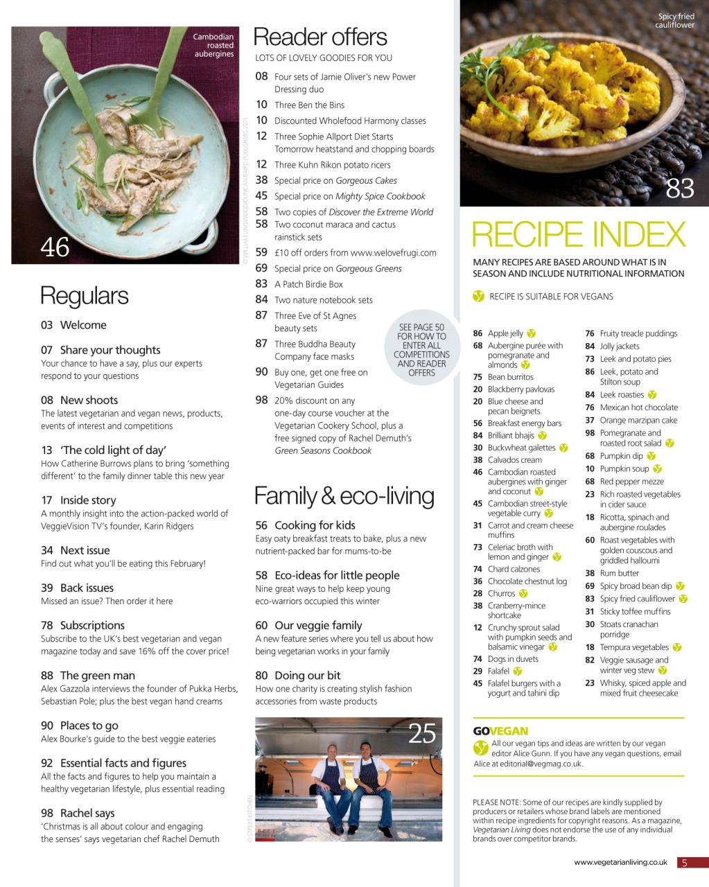 Vegetarian Living Preview Pages