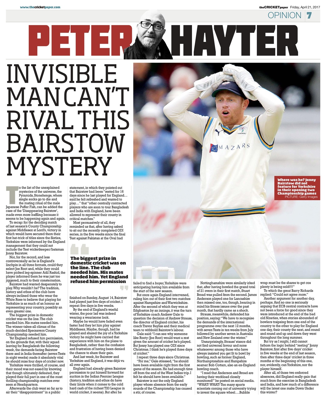 The Cricket Paper Preview Pages