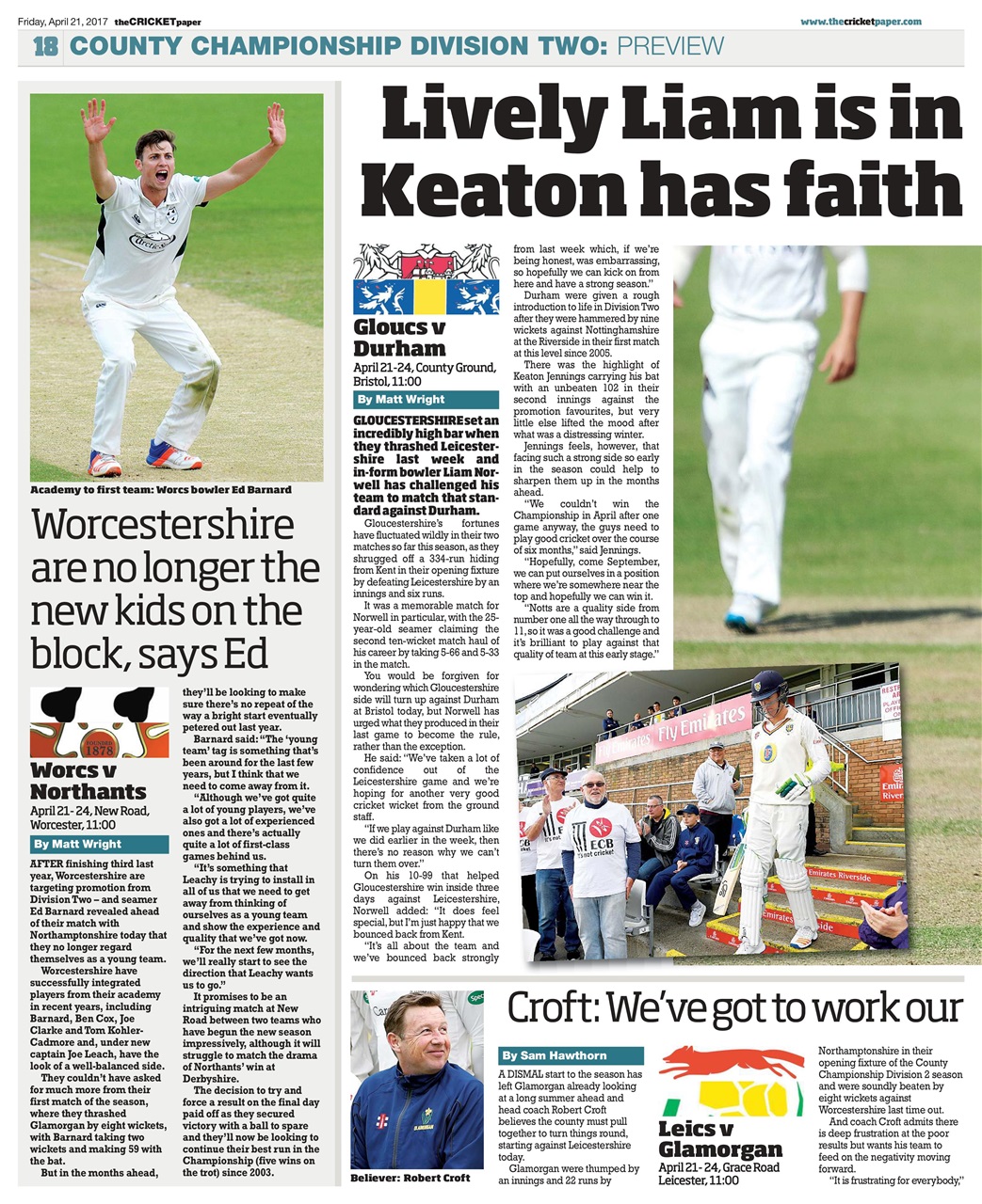 The Cricket Paper Preview Pages