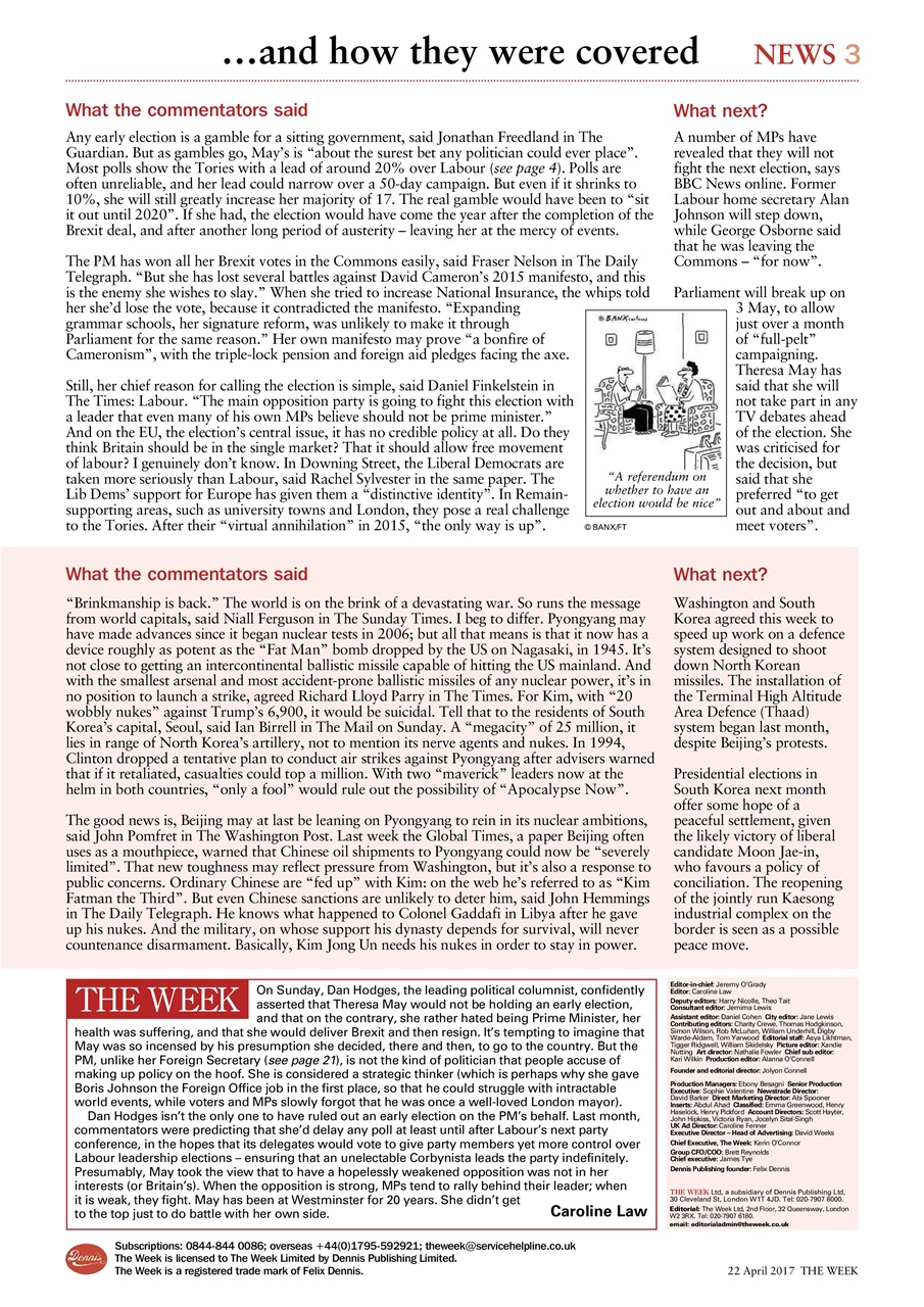 The Week Preview Pages