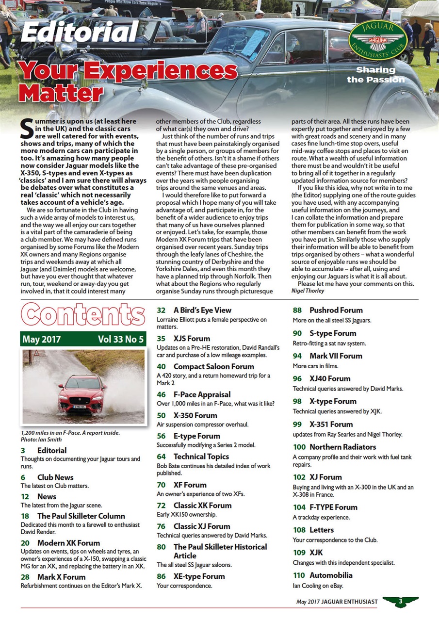 Jaguar Enthusiast Preview Pages