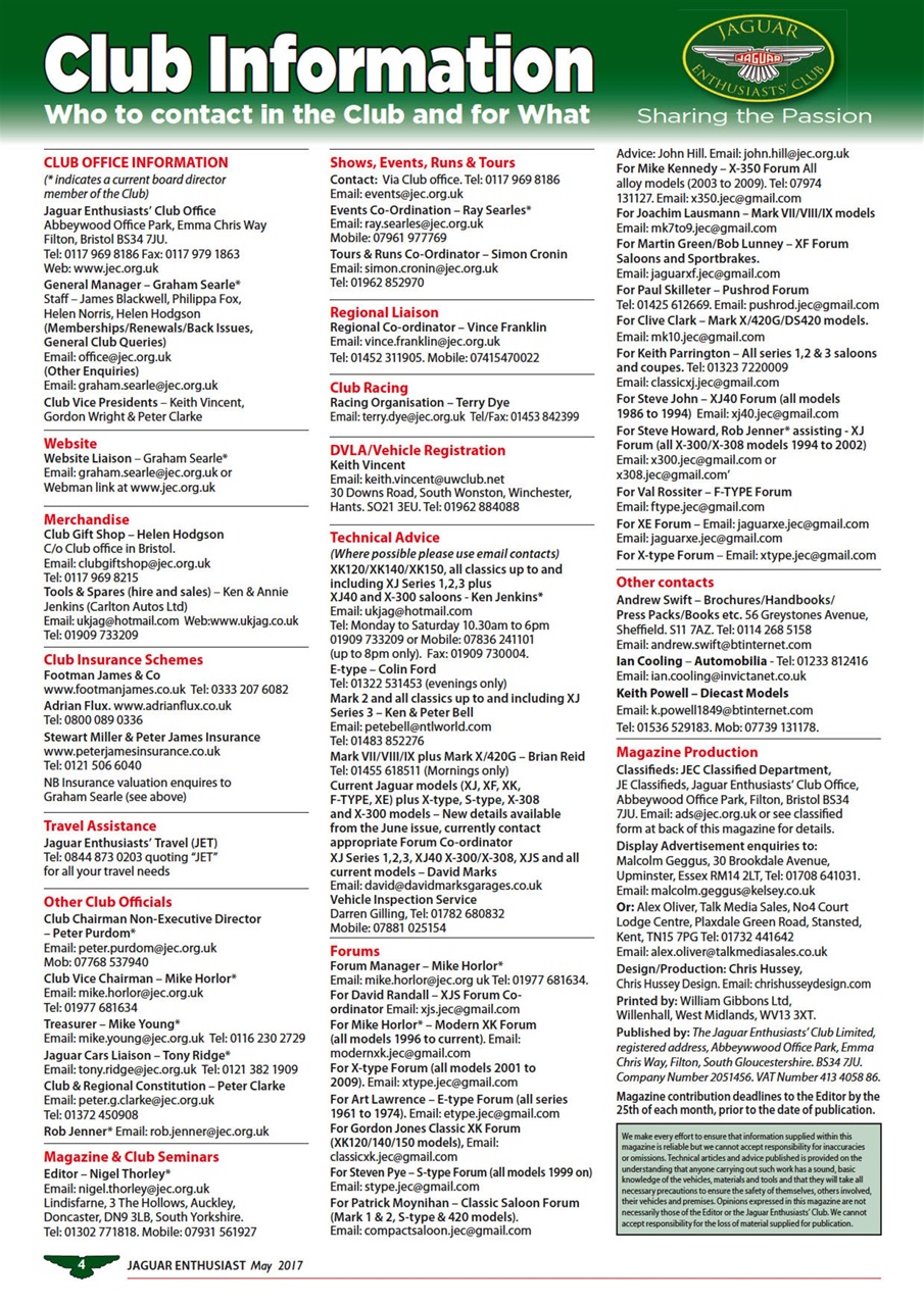 Jaguar Enthusiast Preview Pages