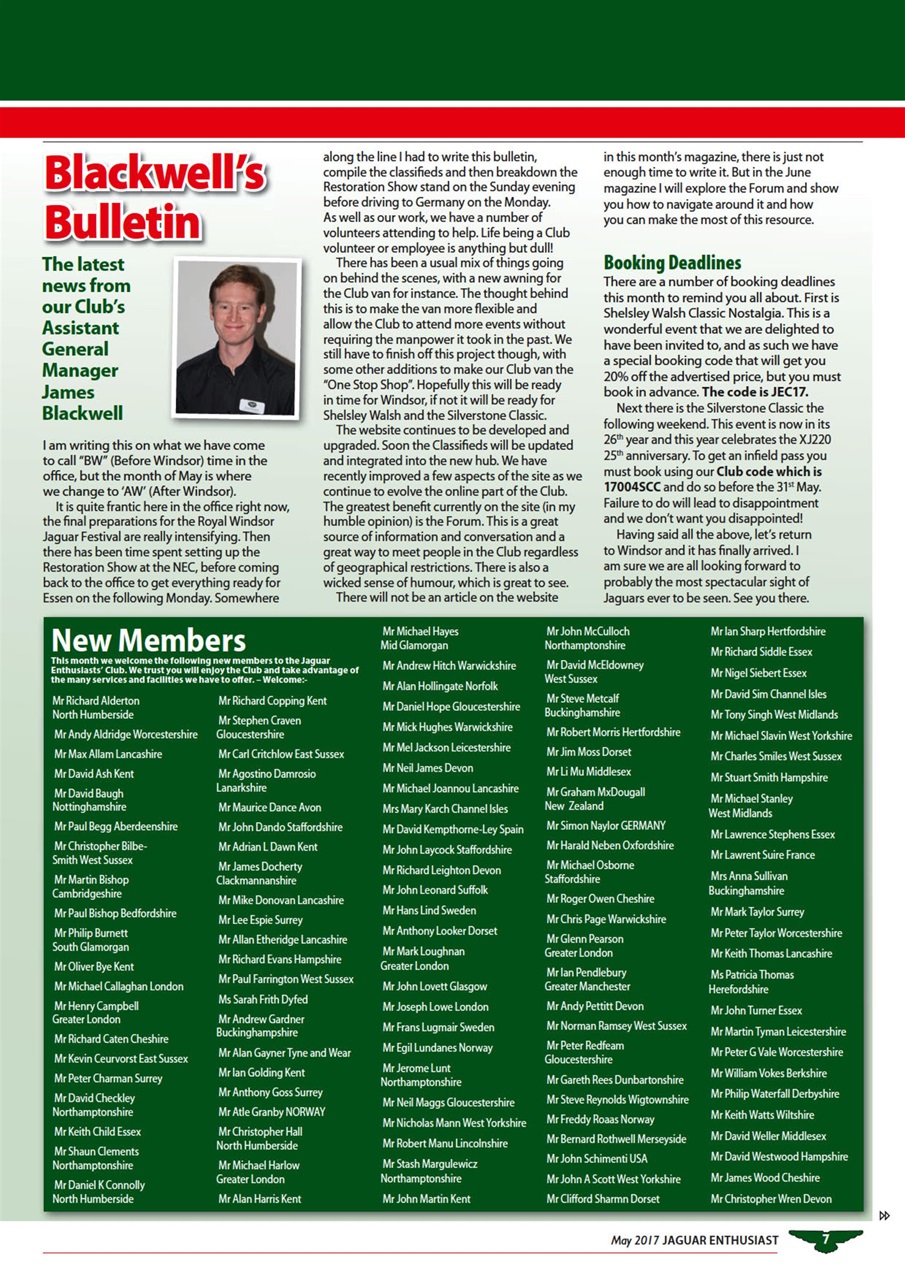 Jaguar Enthusiast Preview Pages