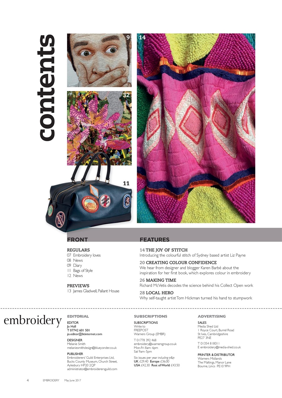 Embroidery Magazine Preview Pages